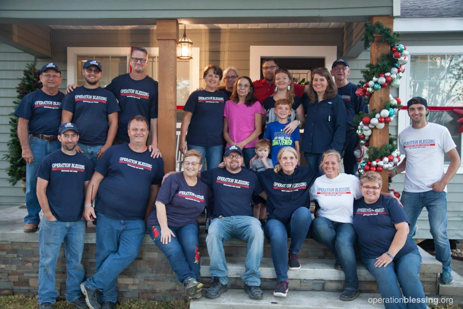 Priscilla with the Operation Blessing crew.