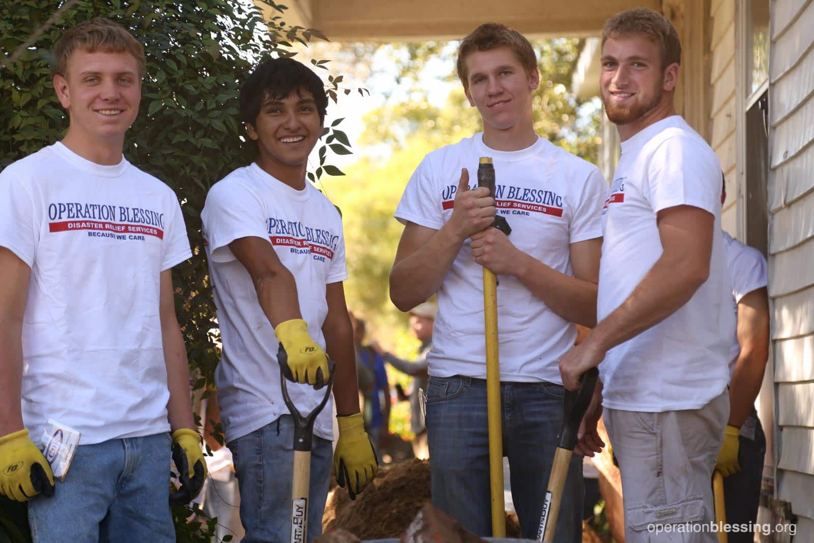 A team of Operation Blessing volunteers.