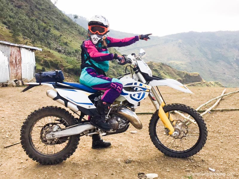 Motorcyles are used to reach remote, mountain villages in Haiti.