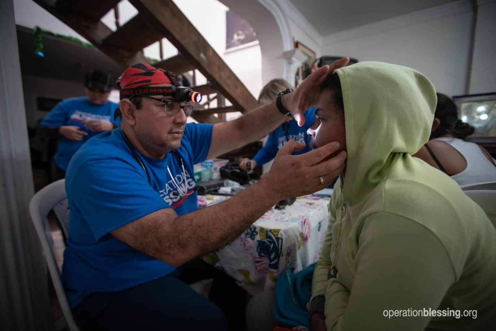 Medical care for a Venezuelan refugee.