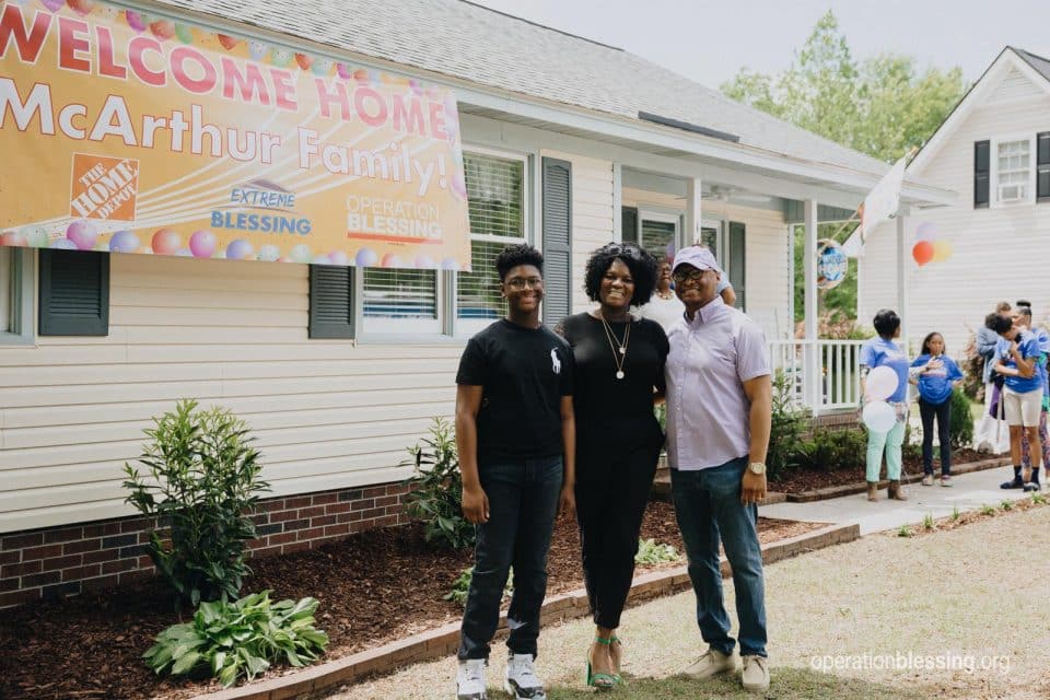 This family of three who had been struck by two hurricanes just received an extreme home makeover from Operation Blessing and The Home Depot.