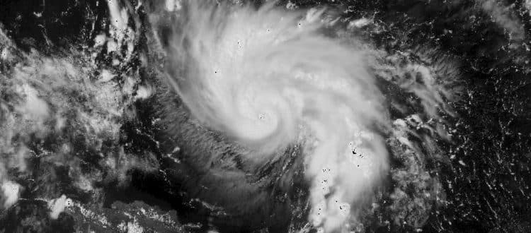 Satellite view of Hurricane Dorian.