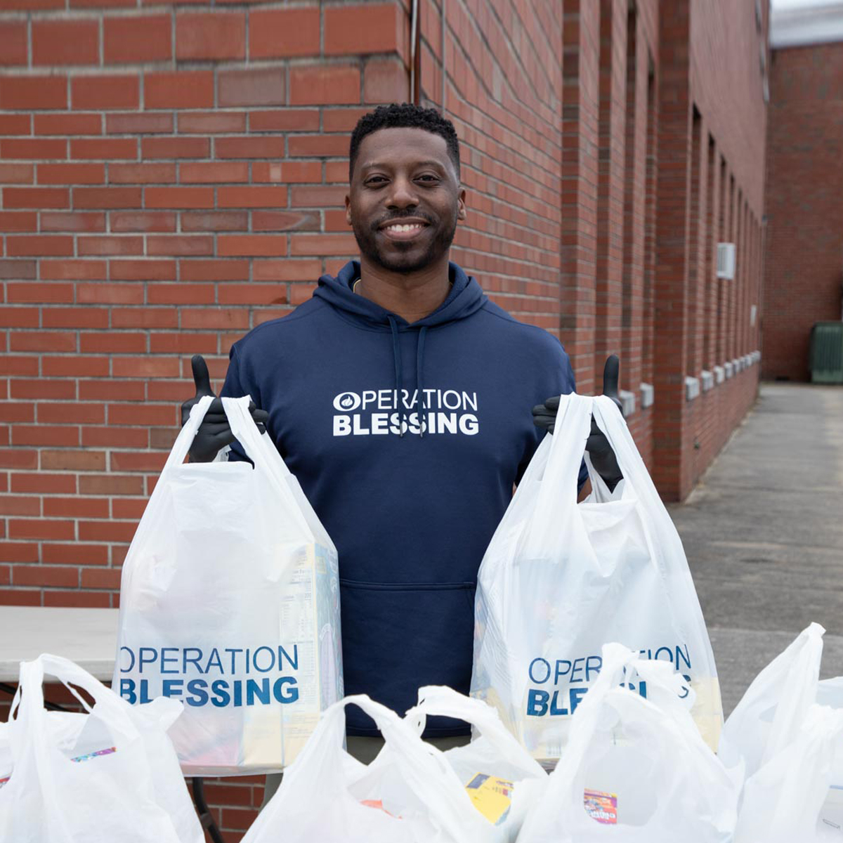 Operation Blessing distributing much needed food during the coronavirus pandemic.