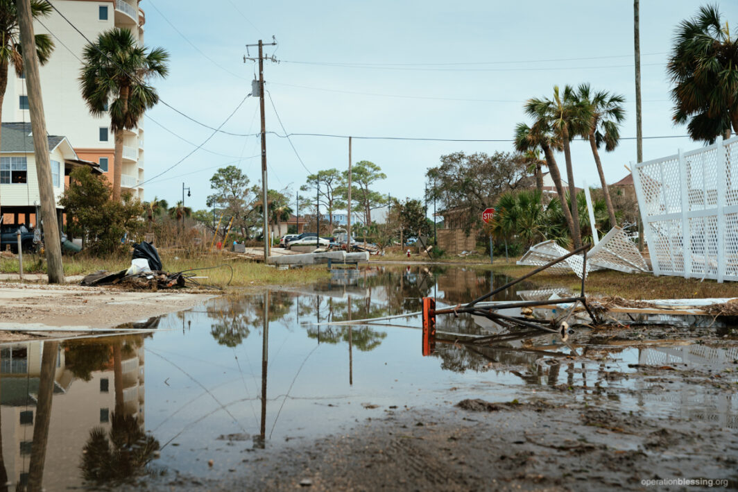 Damage from Hurricane Sally in Florida.