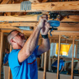volunteers helping to rebuild after a storm