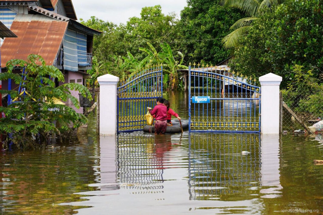 Flood waters in Cambodia