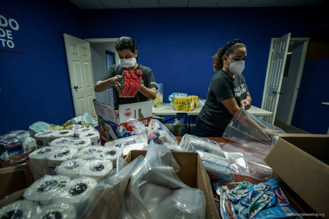 Hurricane Eta disaster relief supplies.