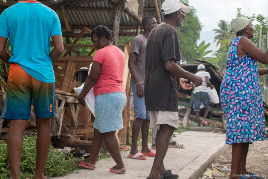 Emergency relief supplies after earthquake in Haiti