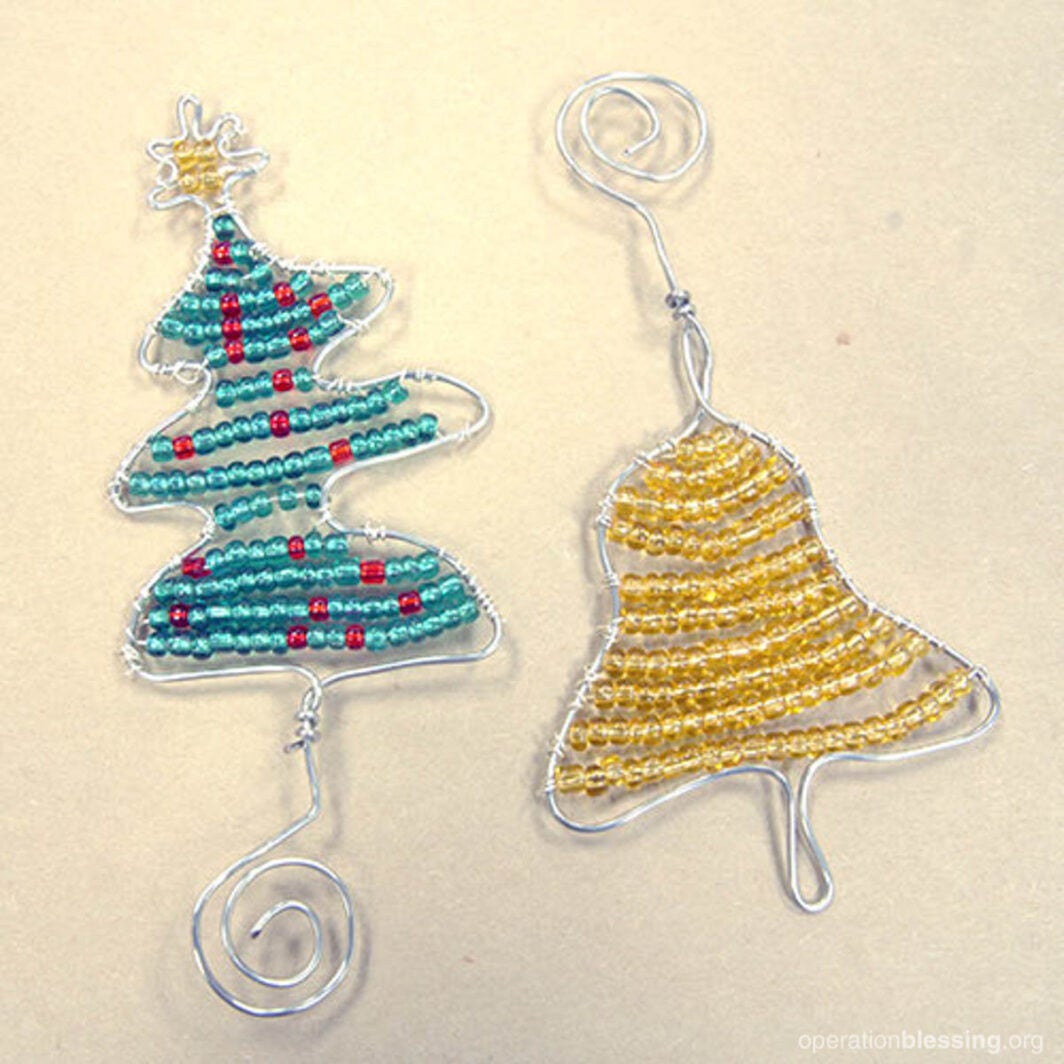beaded ornament from Kenya in Africa, DIY Christmas craft
