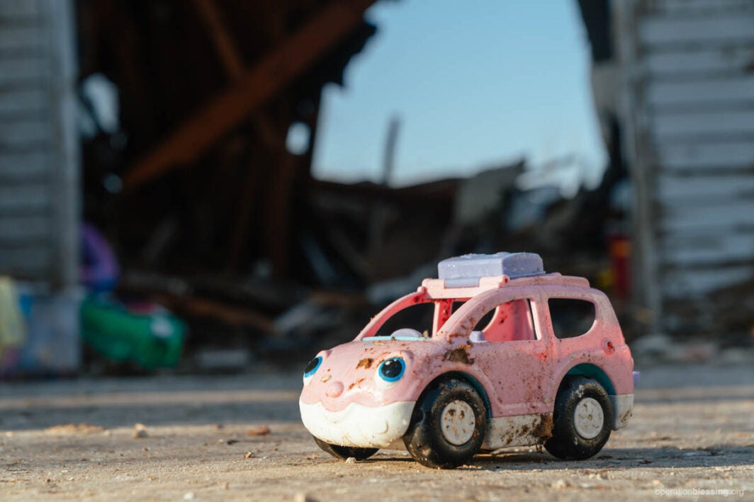 Child's toy in Kentucky as a results of MIdwest tornadoes in December 