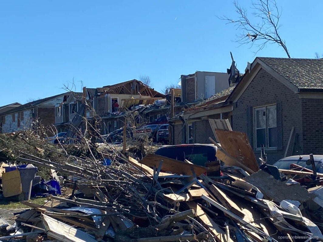Tornado devastation in the Midwest