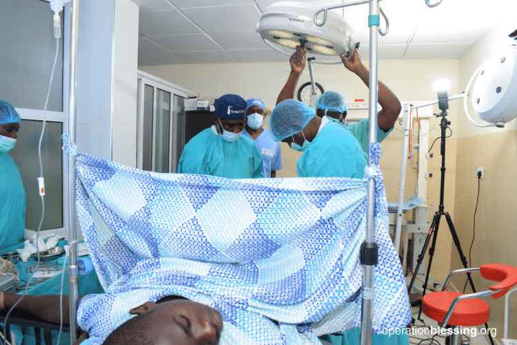 performing burn surgery in Nigeria