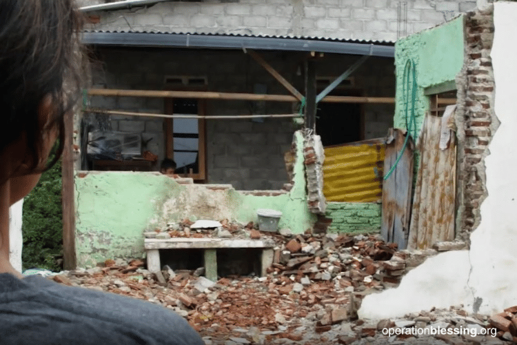 new house after storm damage in indonesia