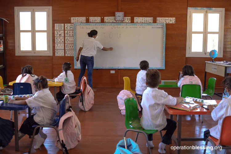 honduras classroom at new school
