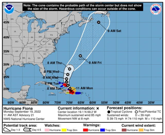 Teams are monitoring Hurricane Fiona as it continues its destructive path.