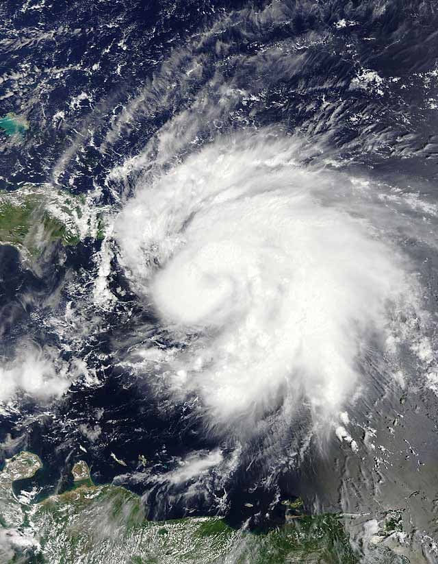 Hurricane Fiona satellite image