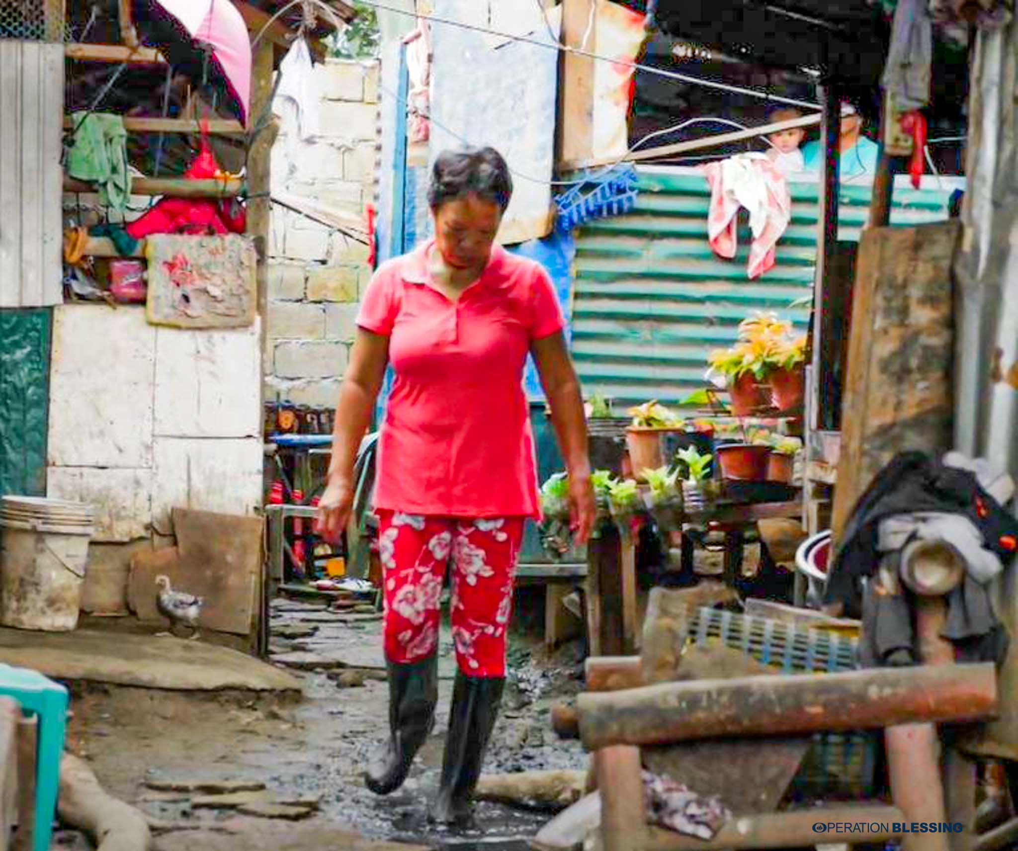 typhoon destroys home