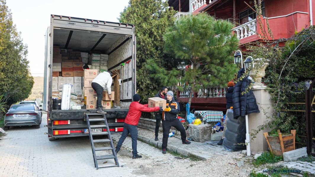 Massive relief work in Turkey.