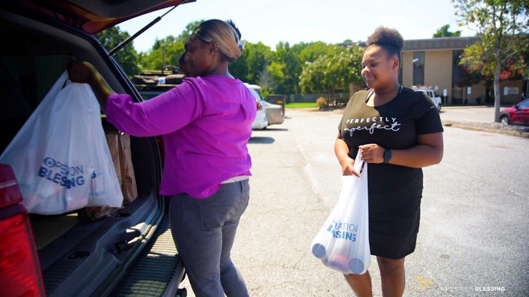 Hunger relief through a food pantry