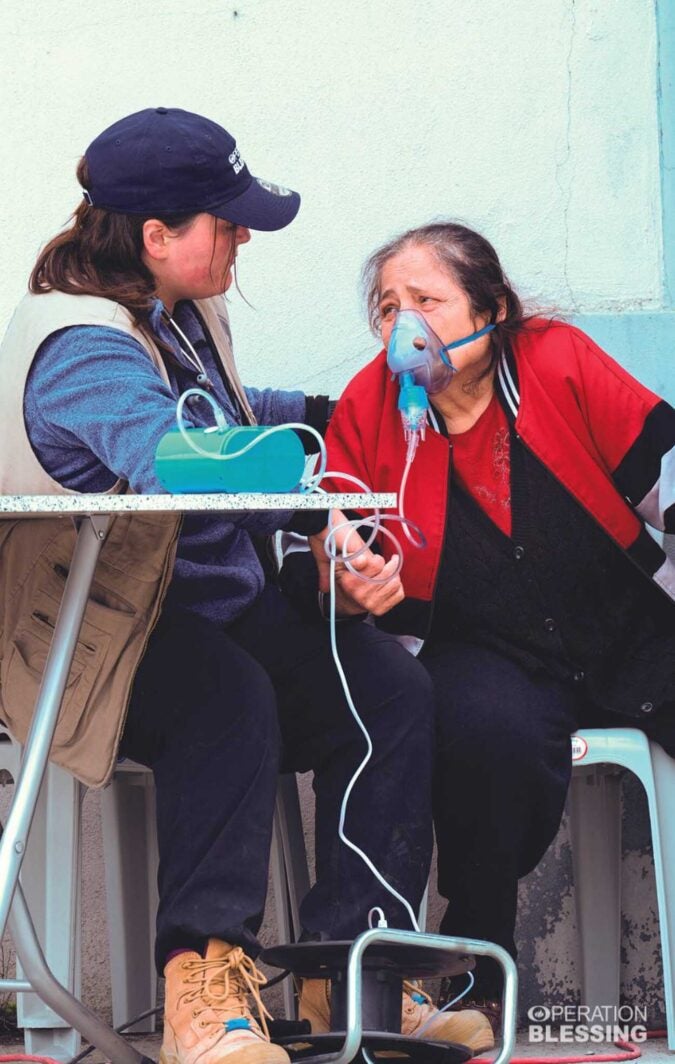 Medical care for Turkey earthquake survivors.