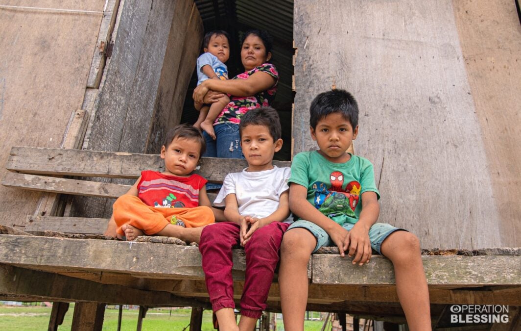 helping a family in need in Peru