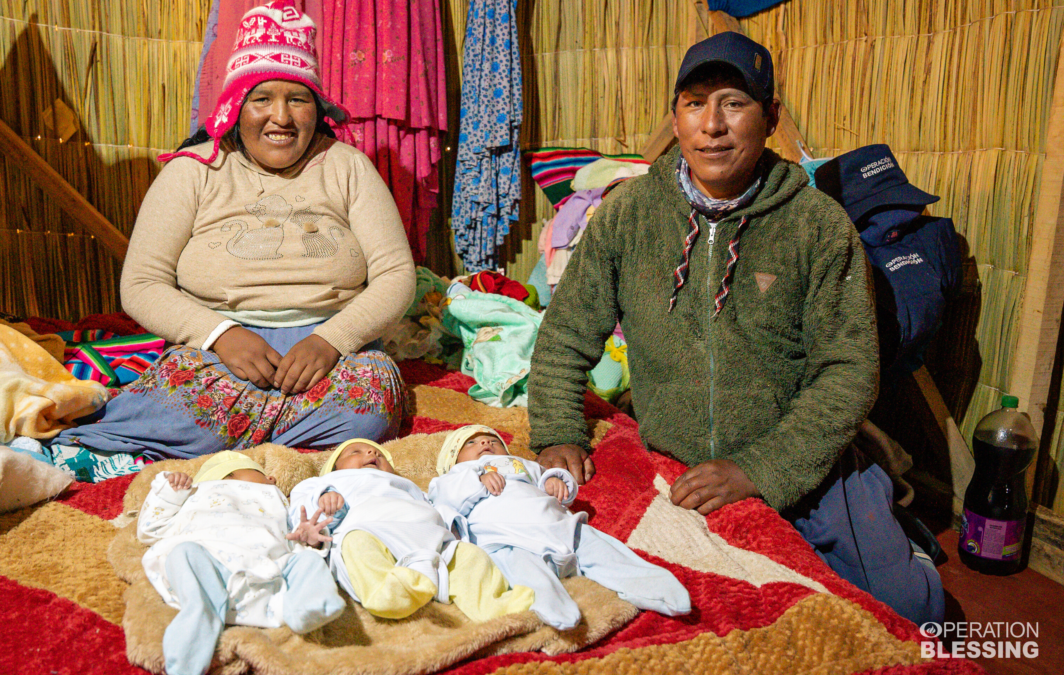 Peru new born triplets