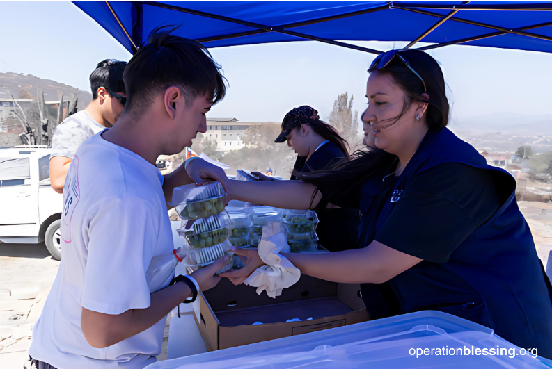 food and water for Chile wildfire victims 