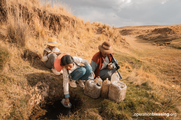 getting water from contaminated sources in Peruvian highlands