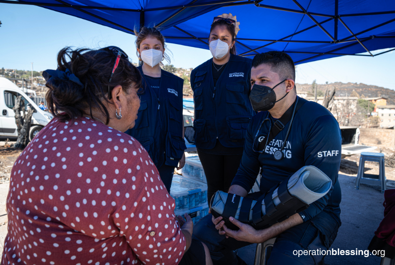 medical aid for wildfire victims
