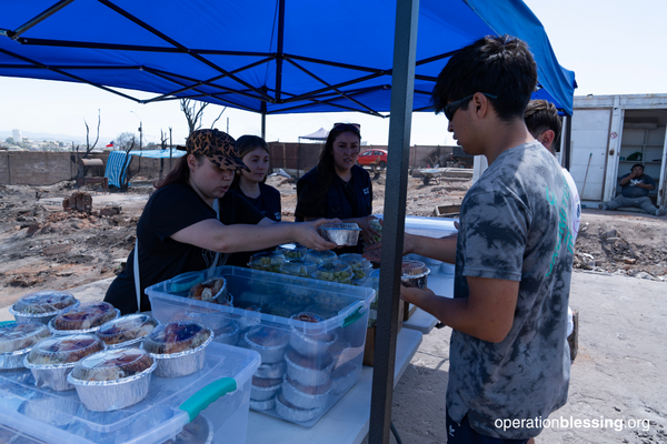 soup kitchen for Chile wildfire victims