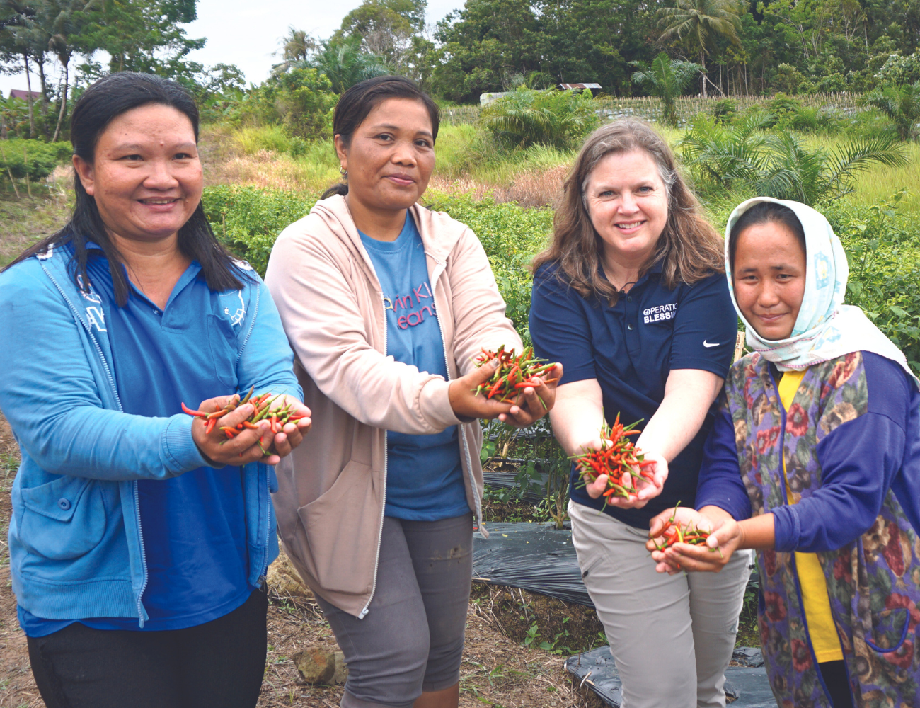 Indonesian chili farmers