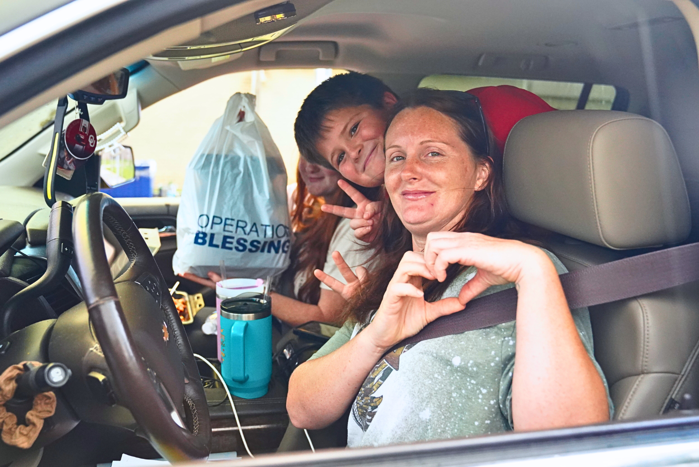 Operation Blessing is one the ground feeding hurricane survivors