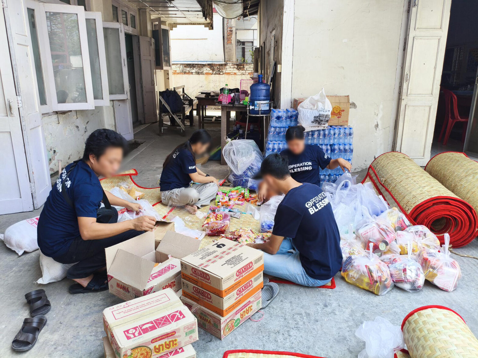 earthquake survivors in Myanmar