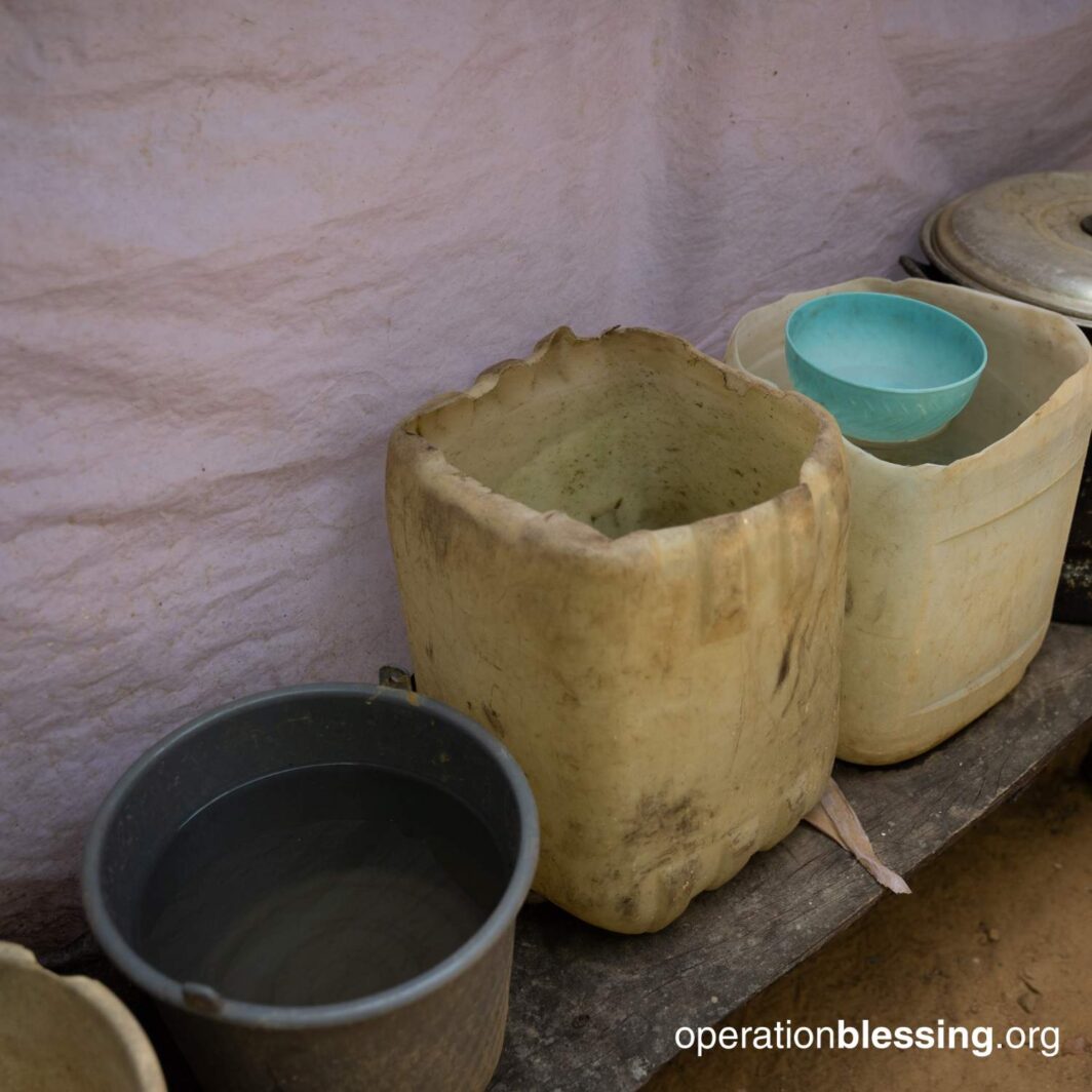 dirty containers for dirty water