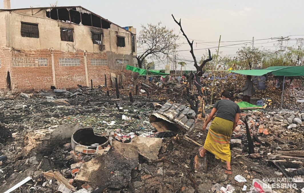 earthquake victims in Myanmar