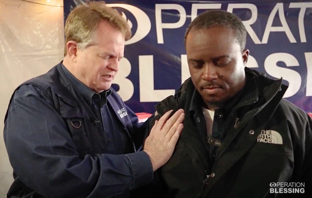 Gordon Robertson prays after California Wildfires