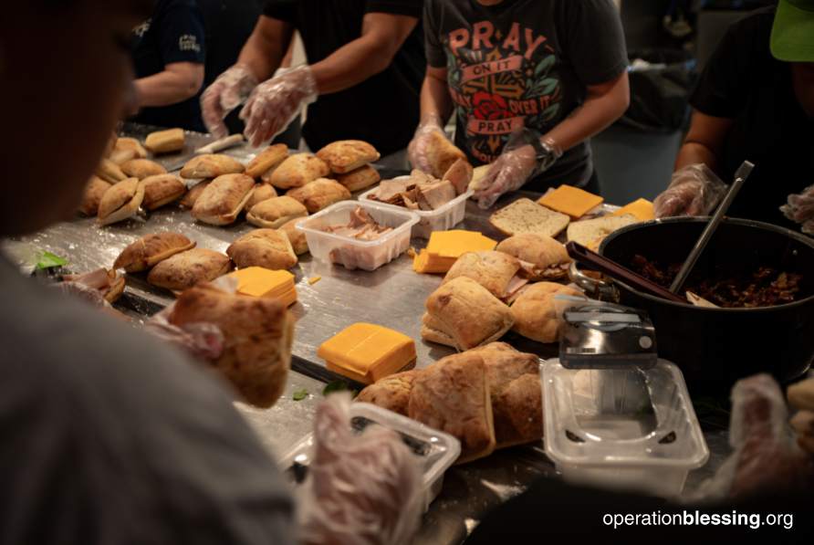 feeding Texas flood victims