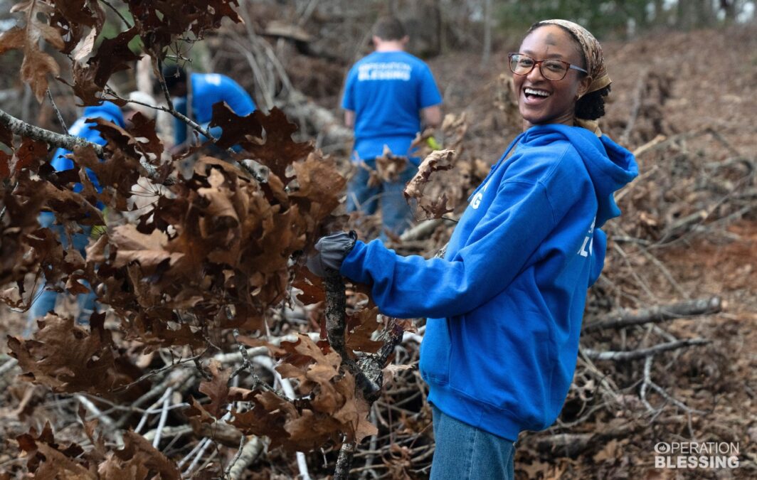 volunteers after devastating floods