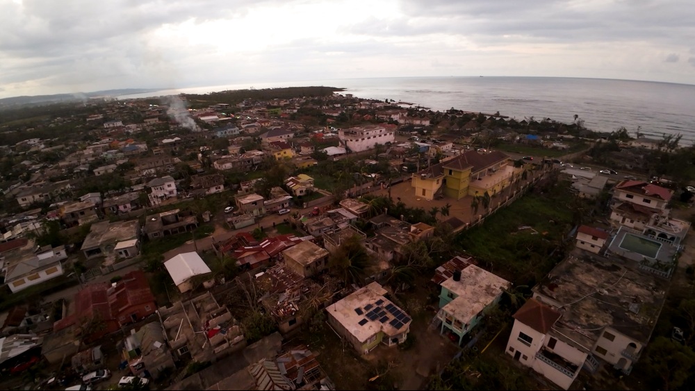 Hurricane Melissa damage drone shot Jamaica