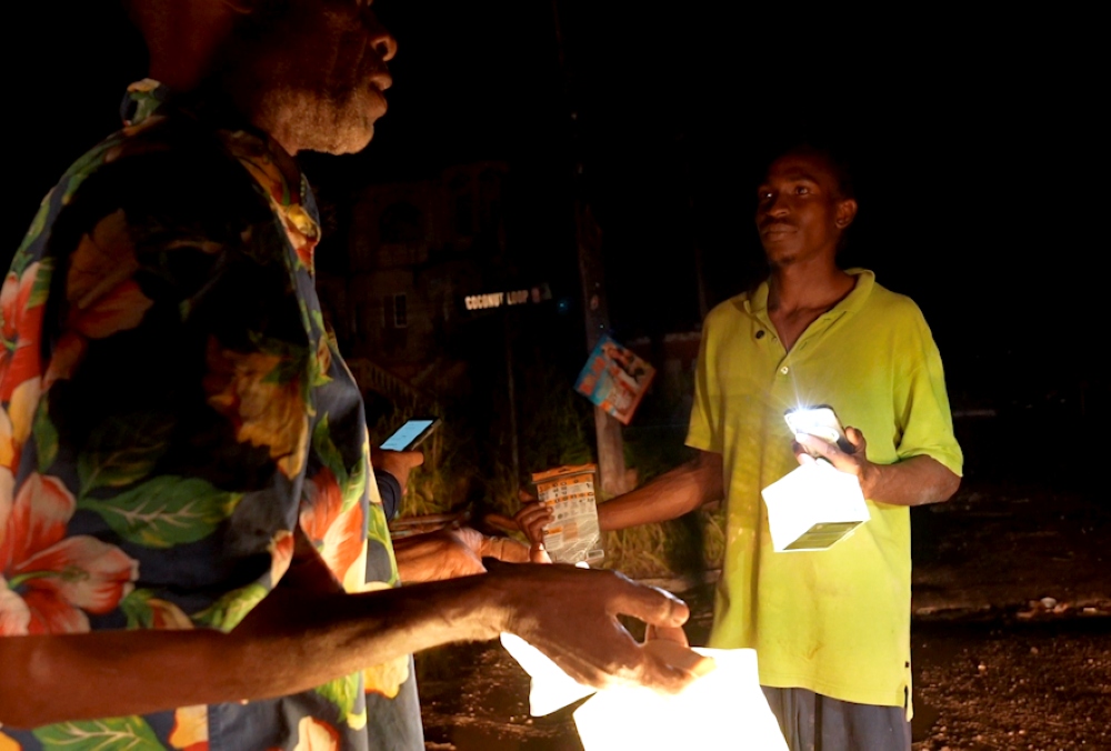 Providing solar lamps in Jamaica after Hurricane Melissa