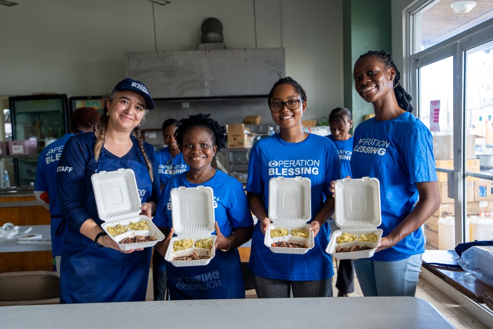Operation Blessing is providing meals and hope after Hurricane Melissa